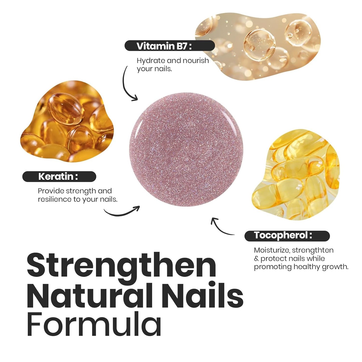 Beetles Nail Polish Set, 6 Colors Nude Nail Polish Kit Shimmer Nude Jelly Pink Champagne Mist Quick Dry Fingernail Polish Gifts for Women Salon DIY Manicure Kit-Velvo Beauty