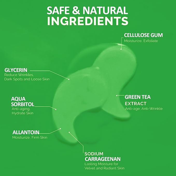 CCbeauty Under Eye Masks, Green Tea Collagen Eye Patches for Puffy Eyes, Dark Circles and Puffiness, Hydrating Mask Skincare, Gel Pads for Eye Bags and Wrinkles Under Eye Treatment,30pairs-Velvo Beauty