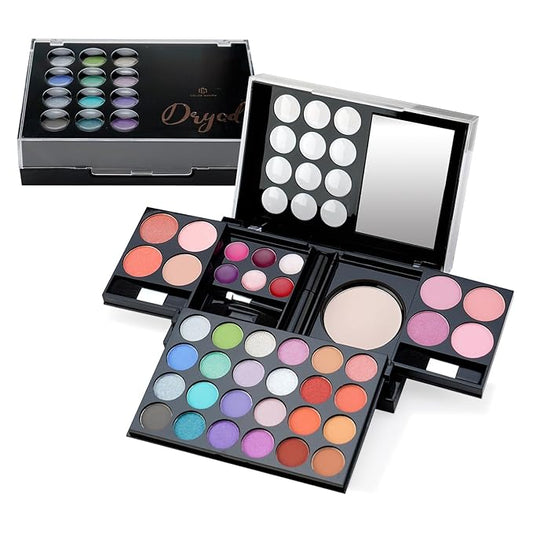Color Nymph All In One Makeup Palette Set Kit,Portable Travel Makeup Kit for Girls with 24-Colors Eyeshadows Facial Blusher Lip Gloss Pressed Powder Mascara Brushes Mirror-Velvo Beauty
