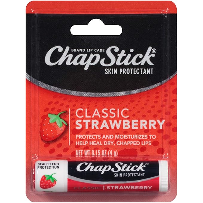 Chapstick Lip Balm-Classic Strawberry 3 Pack-Velvo Beauty
