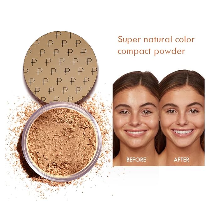 MAEPEOR Matte Setting Loose Powder 8 Colors Smooth and Lightweight Face Powder for Brightening and Setting Makeup with Face Puff (03 Soleil)-Velvo Beauty