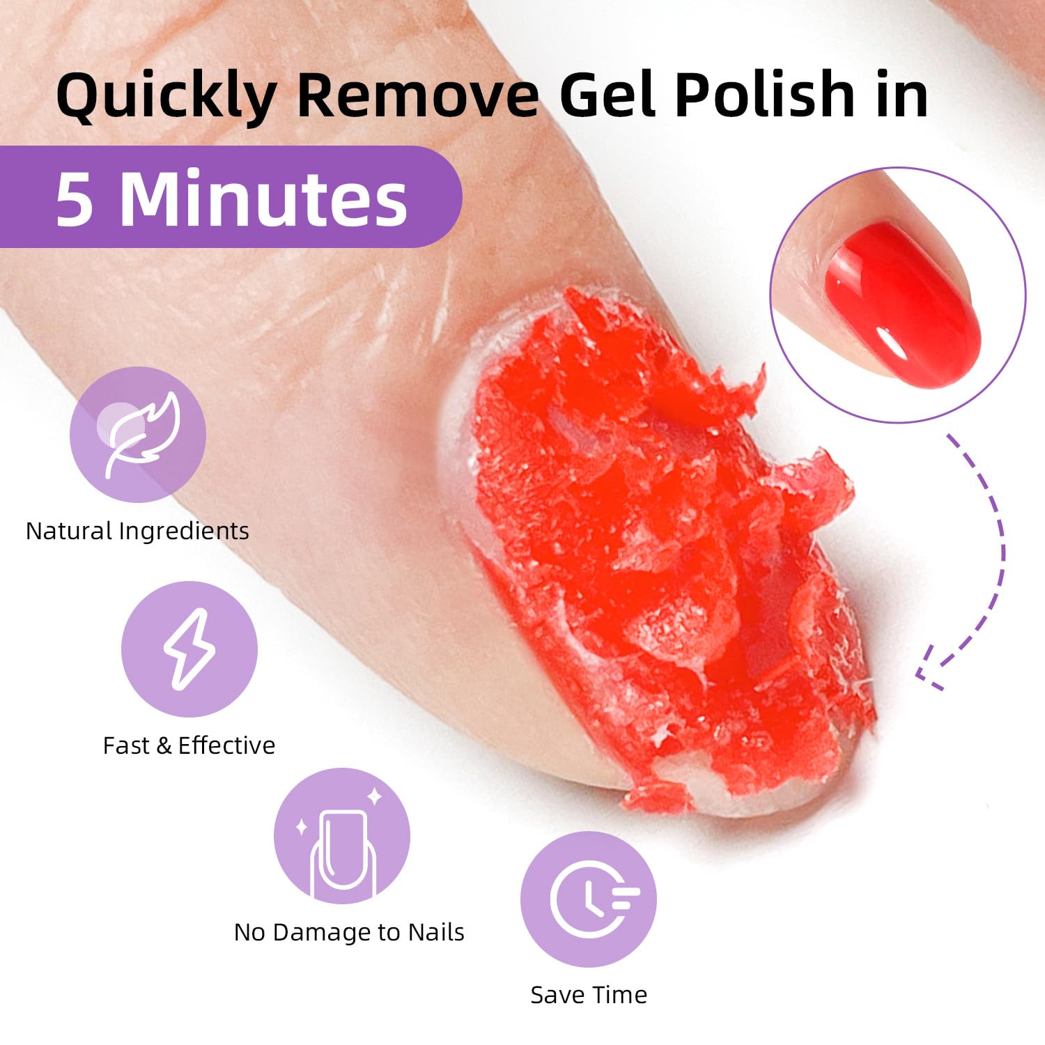 JODSONE 18ML Gel Nail Polish Remover No Need Soaking or Wrapping Gel Remove Within 2-5 Minutes Gel Nail Remover Easy And Quick Remove-Velvo Beauty