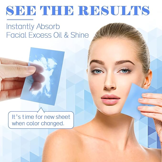 Great Absorbent Oil Blotting Sheets for Face - 10% Larger Oil Control Film 50 Sheets- High-Performance, Makeup Friendly Blotting Paper for Oily Skin, Tear-proof Oil Absorbing Tissues-Velvo Beauty