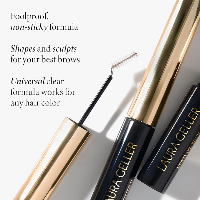 LAURA GELLER NEW YORK Sculpt-n-Stay Clear Brow Gel - Eyebrow Setting Gel - Shapes and Sculpts - Non-Sticky Formula-Velvo Beauty
