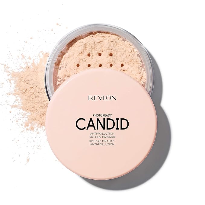 Revlon Setting Powder, PhotoReady Candid Blurring Face Makeup, Anti-Pollution, Lightweight & Breathable High Pigment, Natural Finish, 001 Universal Translucent, 0.5 Oz-Velvo Beauty
