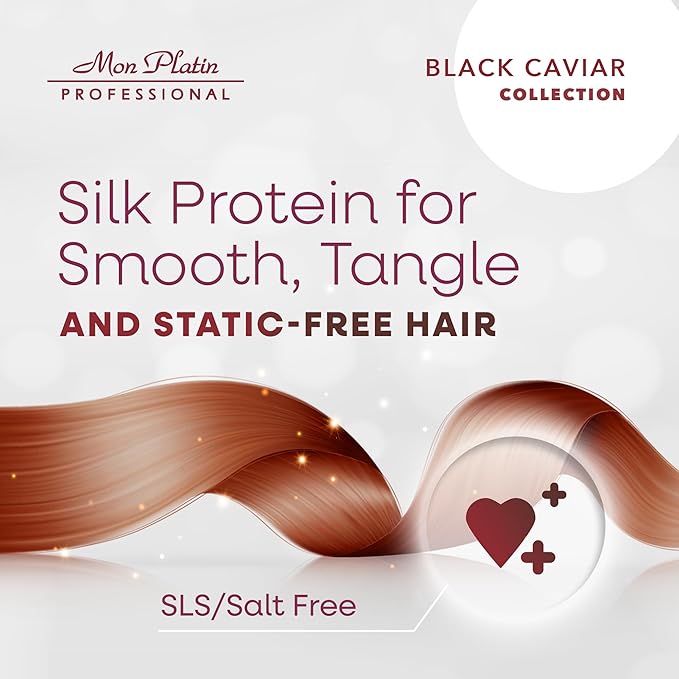 Mon Platin Professional Hair Mask, Black Caviar & Natural Silk Therapy, Deep Conditioning Hair Mask for Dry, Colored Hair, 100ML-Velvo Beauty