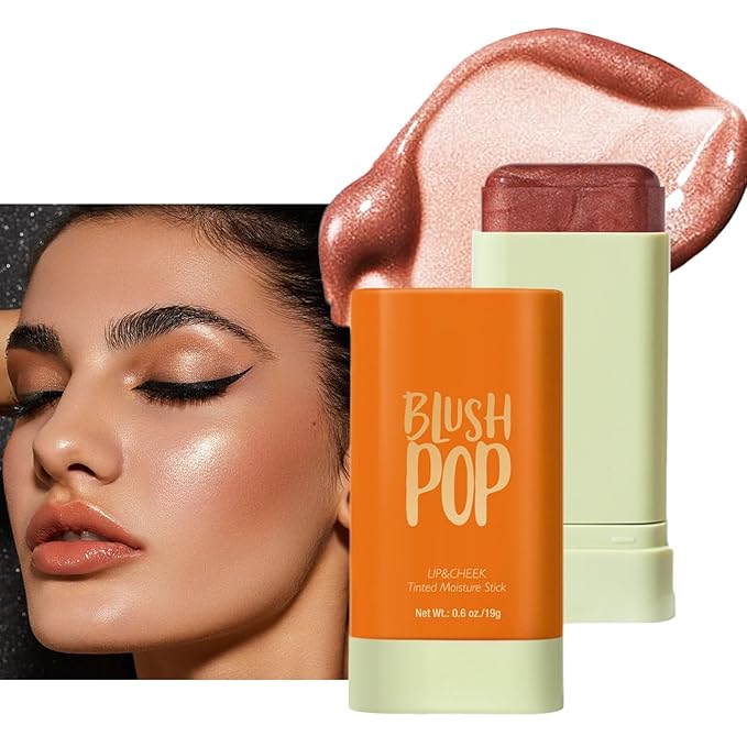 Blush Stick, Cream Blush Stick for Cheeks & Lips, Blendable Long-Lasting Multi-Use Contour Stick & Highlighter Makeup (#6 HIGHLIGHT)-Velvo Beauty