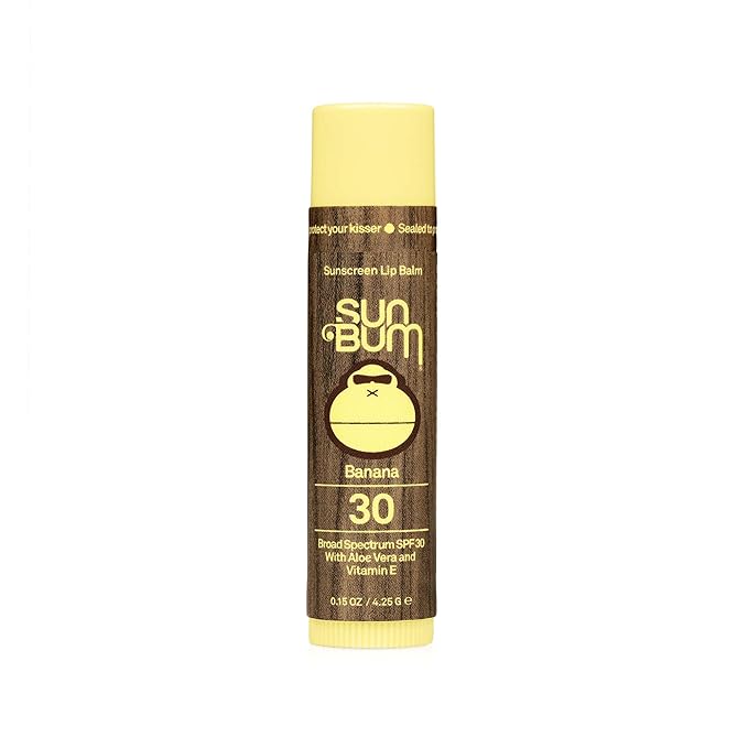 Sun Bum SPF 30 Sunscreen Lip Balm | Vegan and Cruelty Free Broad Spectrum UVA/UVB Lip Care with Aloe and Vitamin E for Moisturized Lips | Banana Flavor | 0.15 oz-Velvo Beauty