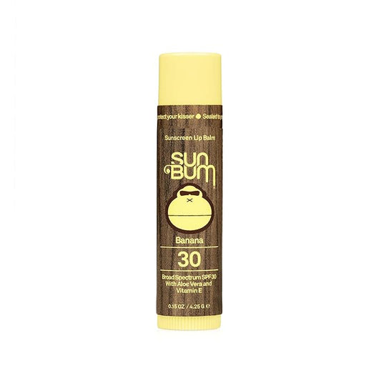Sun Bum SPF 30 Sunscreen Lip Balm | Vegan and Cruelty Free Broad Spectrum UVA/UVB Lip Care with Aloe and Vitamin E for Moisturized Lips | Banana Flavor | 0.15 oz-Velvo Beauty