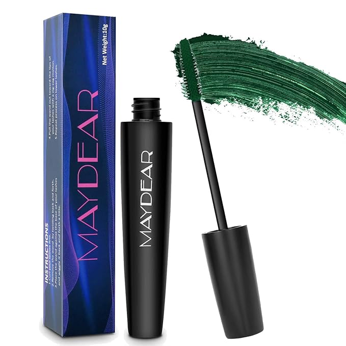 Maydear Dark Green Waterproof Long Lasting Smudgeproof Mascara for Women's Eye Makeup-Velvo Beauty