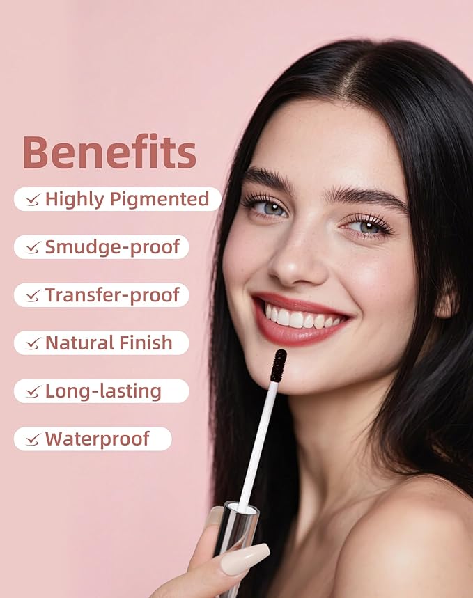 KIMUSE Peel Off Lip Stain, Long Lasting Lip Stain Peel Off with Tweezer, Waterproof Lip Liner Stain, Transfer-Proof, Highly Pigmented Color, Matte Finish-Velvo Beauty