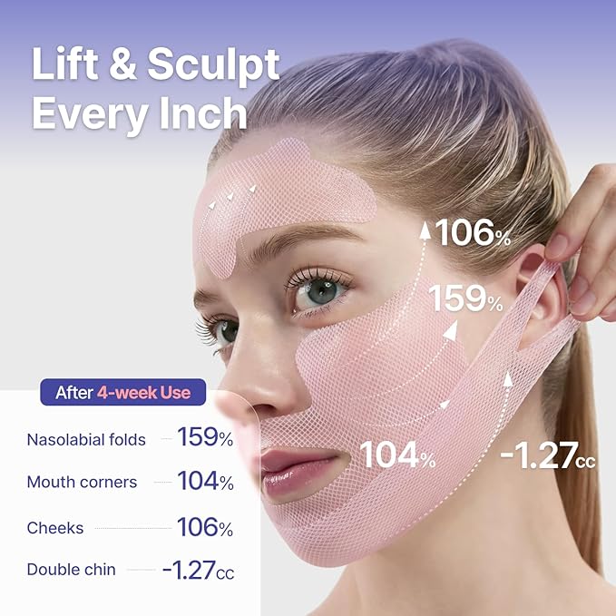 MEDITHERAPY Tension Up Mask 5EA - Korean Collagen Face V Line Lifting Mask - Hydrating Firming & Skin Tightening for Sharp & Sculpted Contour - Matrixyl & Peptide Gel Facial Mask for Youthful Radiance-Velvo Beauty