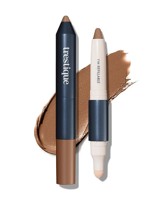 Trestique Concealer Crayon, Refillable Makeup Concealer With Built-In Blending Sponge, Sustainable Under Eye Concealer, Clean Beauty Concealer Makeup-Velvo Beauty