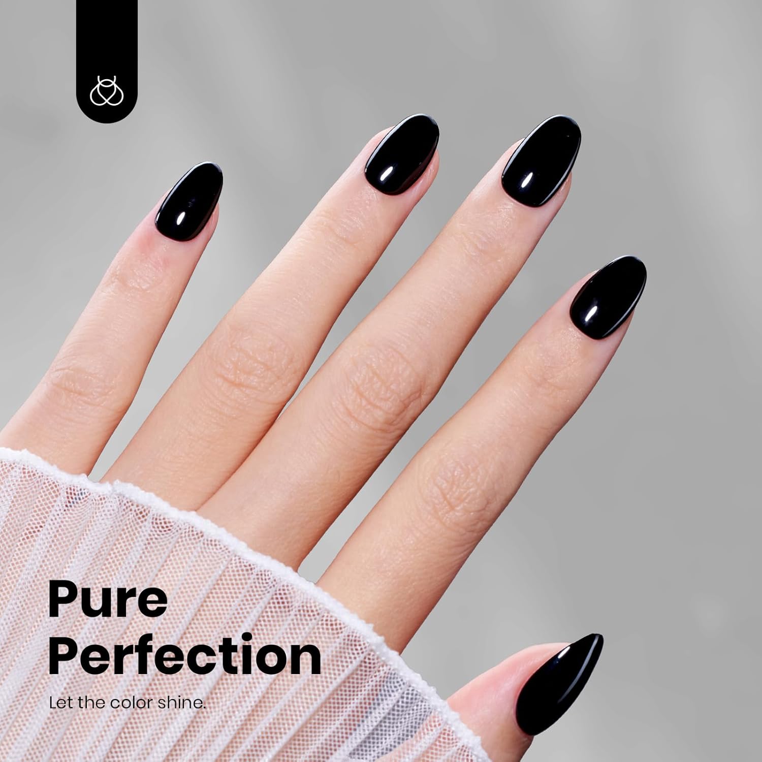 Beetles Black Halloween Gel Polish 2Pcs Pure Black Gel Nail Polish Set 15ml Dark Base Color Soak Off Uv Nail Lamp Art Manicure DIY Design Gift for Women Long Nights Collection-Velvo Beauty