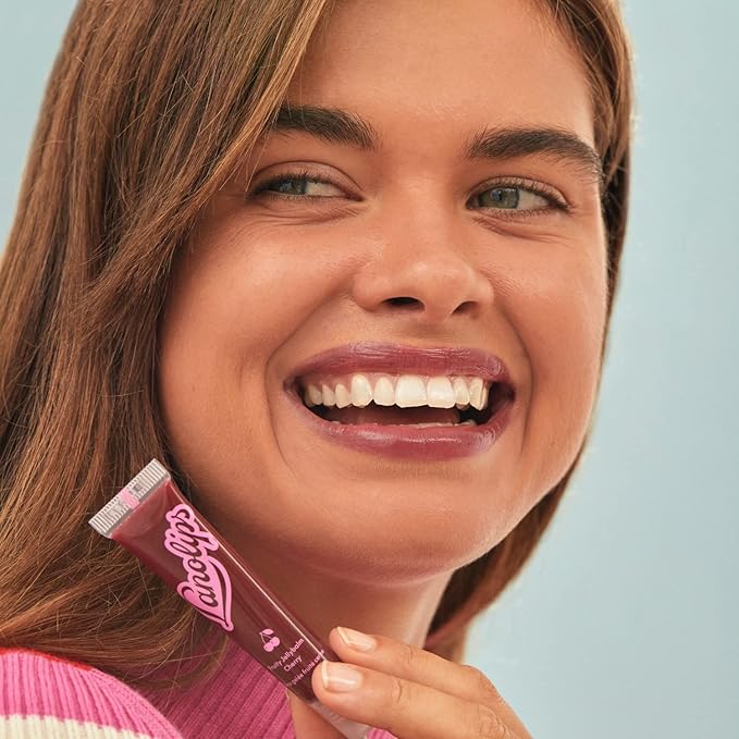 Lanolips Fruity Jellybalm, Cherry - Tinted Lip Balm to Deepen, Brighten & Enhance - Moisturizing Lanolin Lip Balm & Lip Gloss for Everyday Lip Care (10g / 0.35oz)-Velvo Beauty