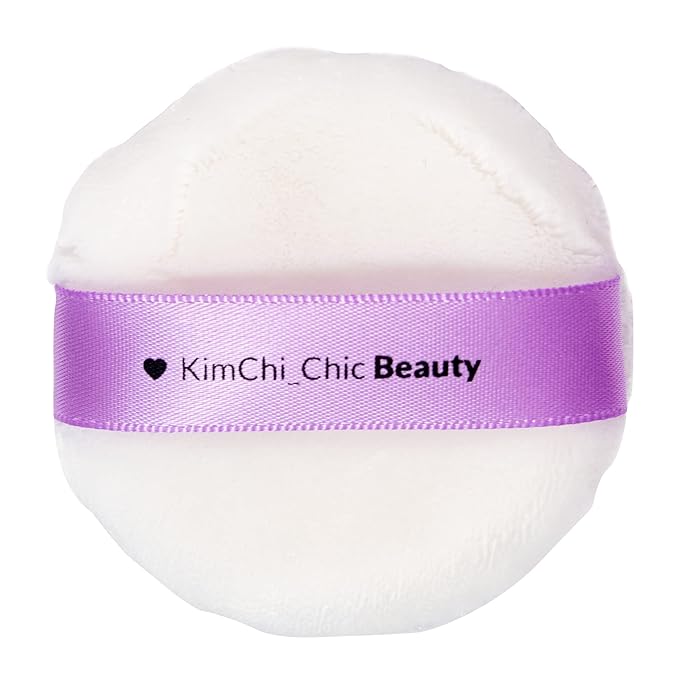Kimchi Chic Beauty Puff Puff Pass Set and Bake Powder, Loose Face Powder with Extra Fluffy Setting Powder Puff, Soft Lavender Face Makeup for Uneven Skin Tone, 01 lvander-Velvo Beauty