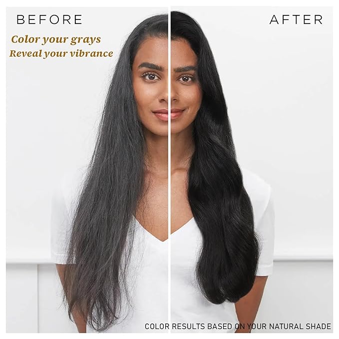 Instant Black Hair Dye Shampoo 3- in-1, 100 Percent Gray Coverage, Magic in 15 Minutes for All Types, Natural Women & Men, Color Depositing Conditioner, Easy to Use-Velvo Beauty