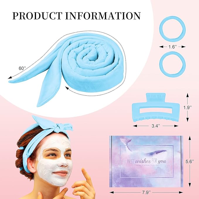 Heatless Curling Rod Headband, Upgraded 60" Extra Long Heatless Curls Headband Soft Hair Curlers to Sleep In Hair Rollers No Heat Curls (Blue)-Velvo Beauty