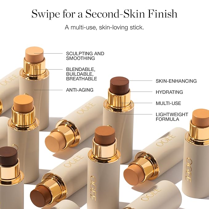 Ogee Sculpted Complexion Foundation Stick (Birch 0.25N - Fair, Neutral Undertones) Full Coverage Foundation Makeup - Instantly Balance & Even Complexion - 70% Organic Ingredients-Velvo Beauty