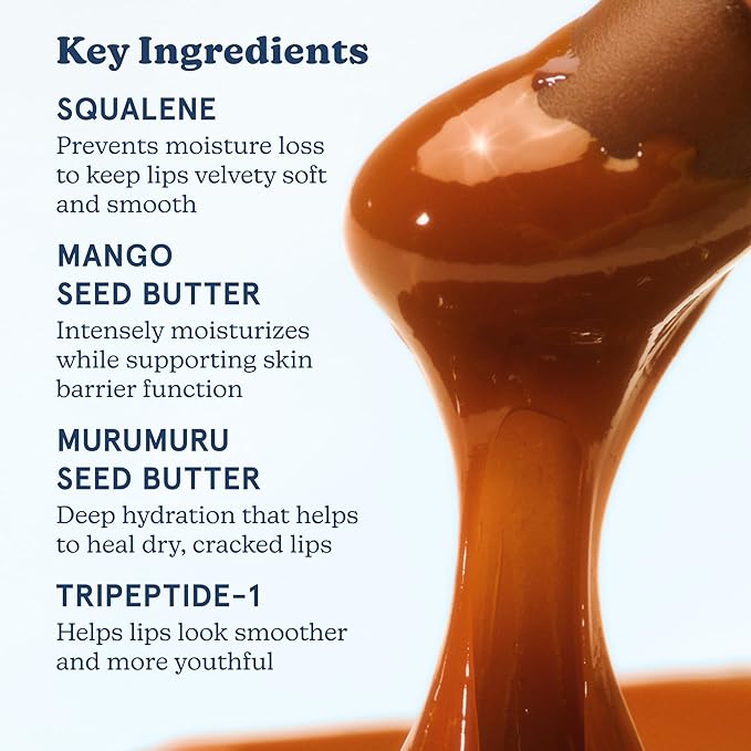 Blume Tri-Peptide Toffee Soft Brown Tinted Lip Balm - Superbalm Lip Moisturizer with Shea Butter and Squalane to Deeply Hydrate & Heal Dry, Cracked Lips - Cruelty Free & Vegan Lip Plumper (0.4 Fl Oz)-Velvo Beauty