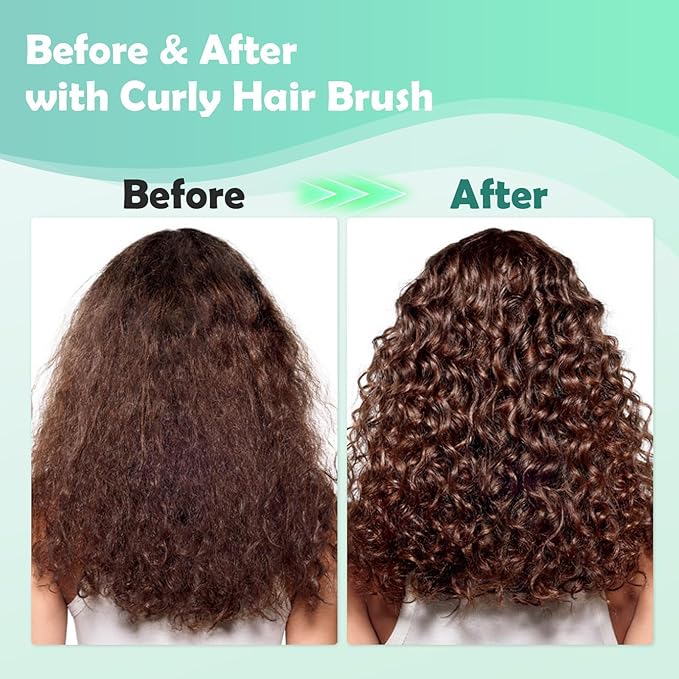 Curl Defining Brush, Curly Hair Brush Defining with Side Gear for Combing, Shaping, and Styling Curly Hair, Lightweight Candy Brush Suitable for All Wet or Dry Hair Types for Women and Men-Velvo Beauty
