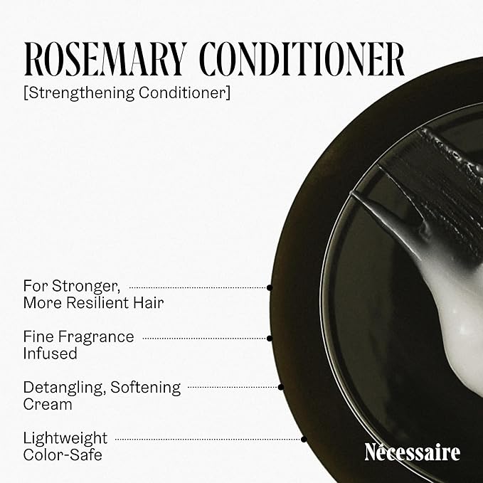 Nécessaire Rosemary Conditioner With Pump | Multi-Protien Strengthening Conditioner For Thinning Hair. For Women + Men. Good For All Hair Types/Textures. Color-Safe. 500 ml / 16.9 oz-Velvo Beauty
