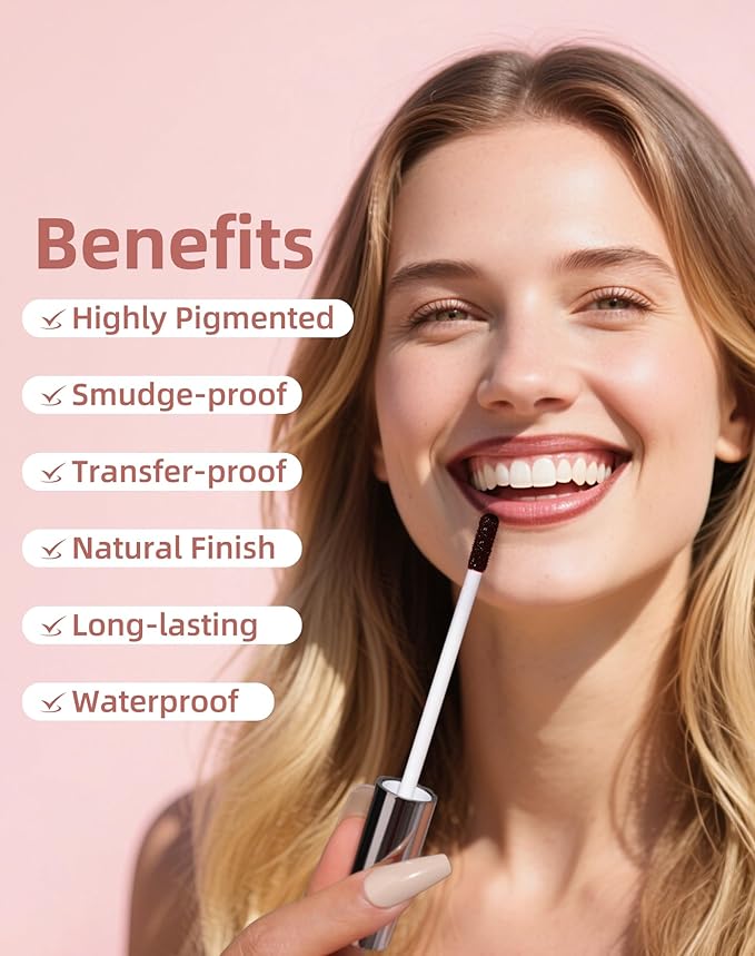 KIMUSE Peel Off Lip Stain, Long Lasting Lip Stain Peel Off with Tweezer, Waterproof Lip Liner Stain, Transfer-Proof, Highly Pigmented Color, Matte Finish-Velvo Beauty