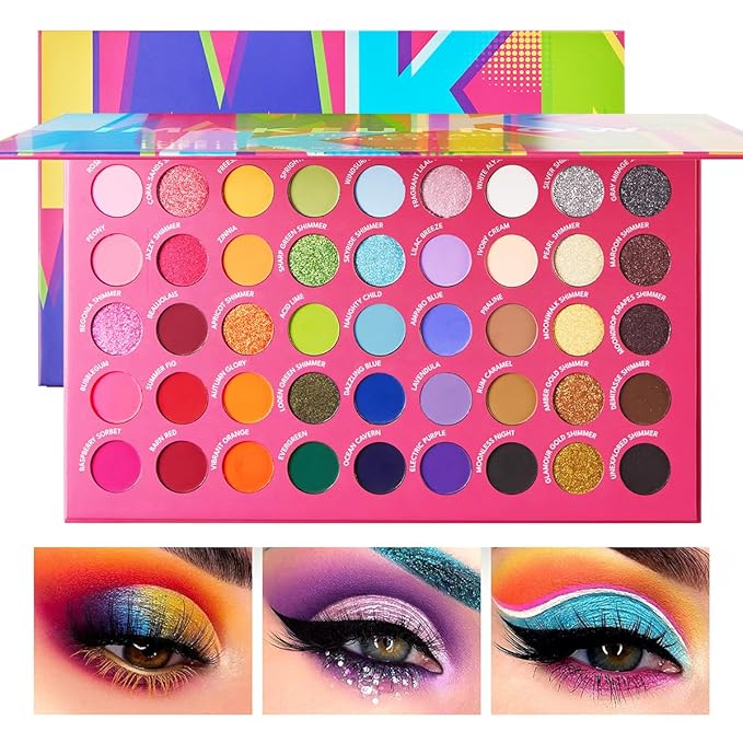 45 Shades Eyeshadow Palette, Highly Pigmented Colorful Collection Makeup Palette, Matte Shimmer Metallic Glitter Eye Shadow For Long Lasting Eye Make Up-Velvo Beauty
