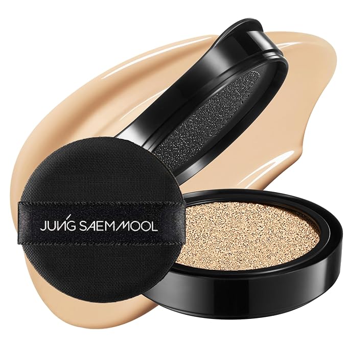 JUNG SAEM MOOL Essential Skin Nuder Cushion 21 Medium 0.49 Fl Oz (Refill Only, SPF 50 Broad Spectrum) | Natural Radiant Finish, Lightweight Hydration, Korean Cushion Foundation-Velvo Beauty