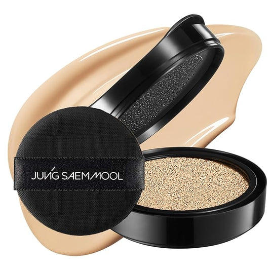 JUNG SAEM MOOL Essential Skin Nuder Cushion 21 Medium 0.49 Fl Oz (Refill Only, SPF 50 Broad Spectrum) | Natural Radiant Finish, Lightweight Hydration, Korean Cushion Foundation-Velvo Beauty