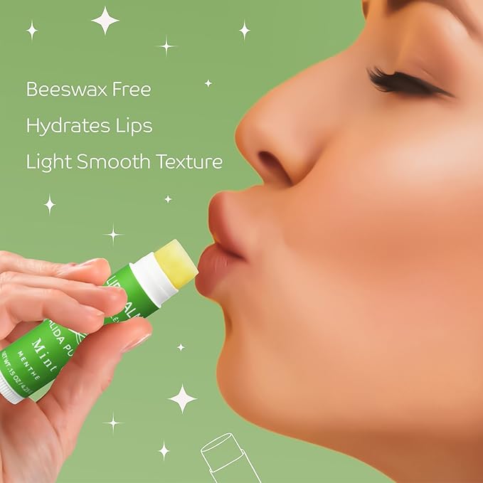 Mint Lip Balm Collection, Vegan Lip Balm Set, Beeswax Free, with Avocado Oil, Organic Jojoba Oil, and Vitamin E, Natural Moisturizer for Dry, Chapped Lips, 5 Tube Set-Velvo Beauty