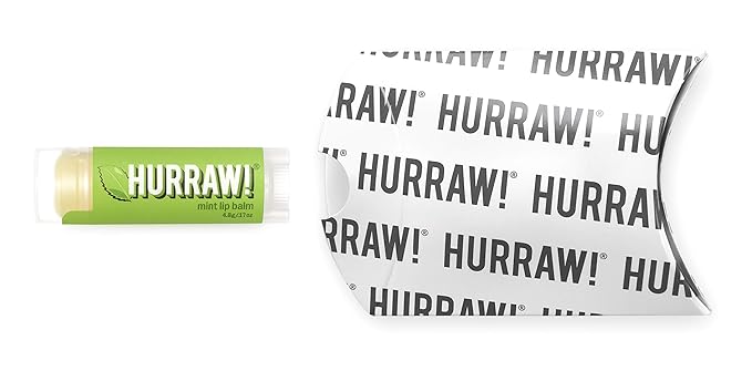 Hurraw! Mint Lip Balm: Organic, Certified Vegan, Cruelty and Gluten Free. Non-GMO, 100% Natural Ingredients. Bee, Shea, Soy and Palm Free. Made in USA-Velvo Beauty