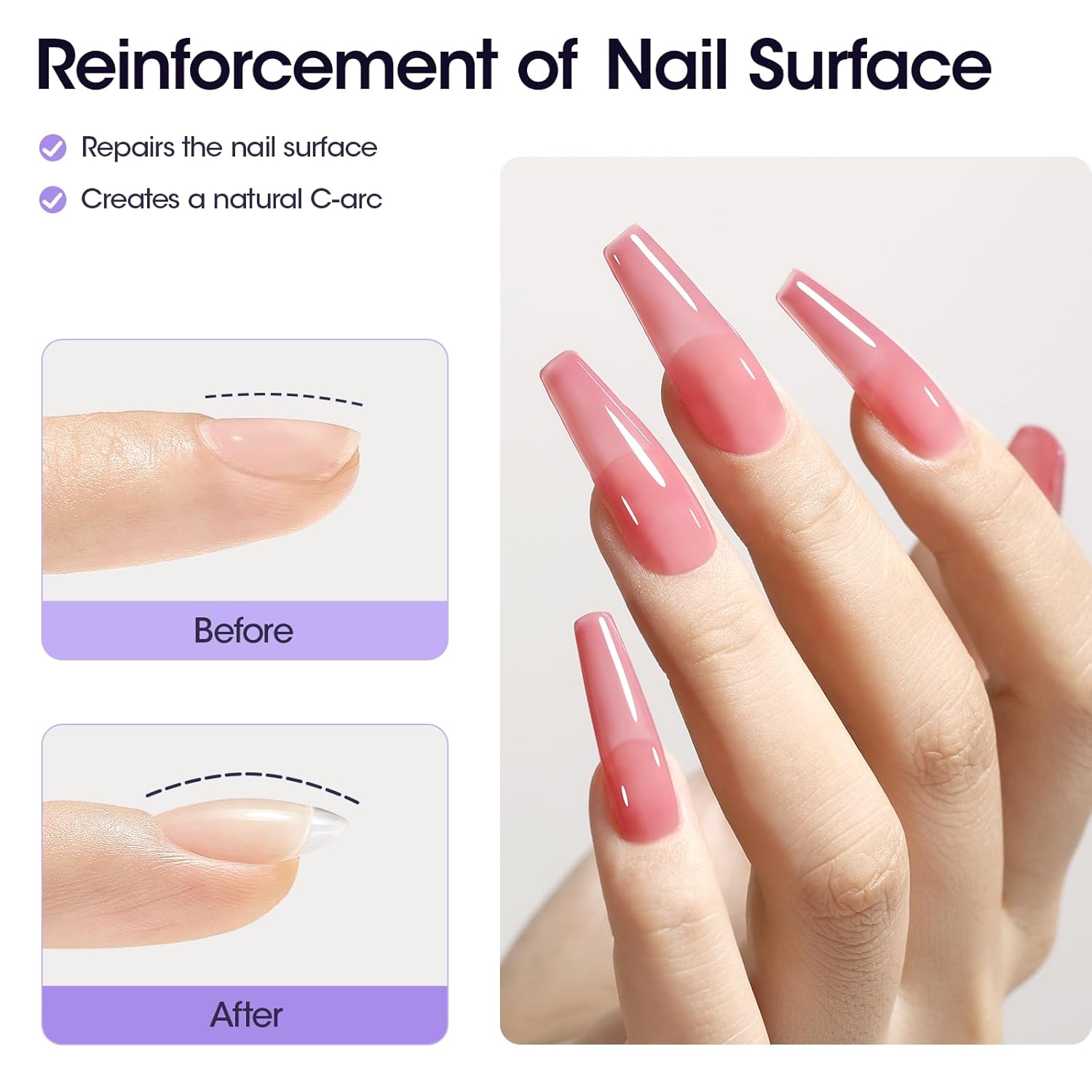 Gellen 7 in 1 Multifunctional Blending Gel in a Bottle - Blooming Gel, Nail Glue, Nail Strengthener, Home Salon DIY Manicure for Women Girls-Velvo Beauty