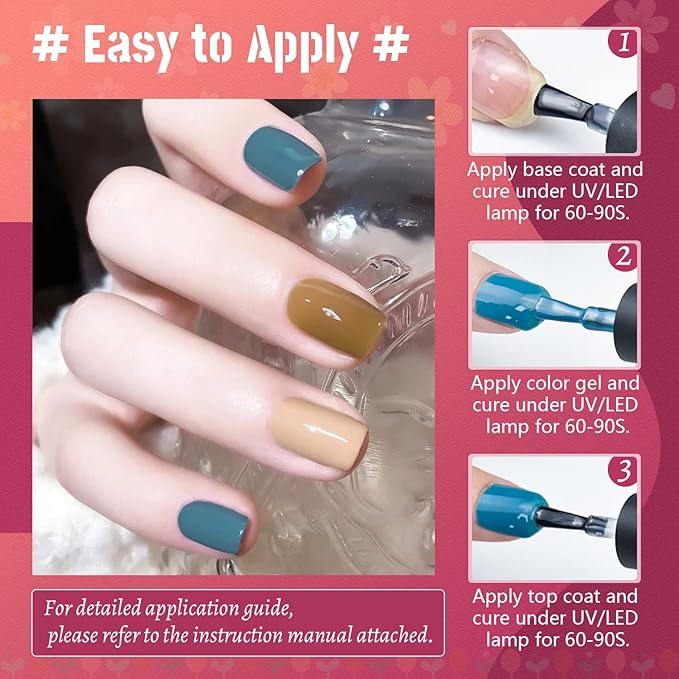 JODSONE Gel Nail Polish Kit with U V Light 36 PCS Classic Black and White Nude and Blue Purple Gel Polish Set with Manicure Tools Suitable for All Sea-Velvo Beauty