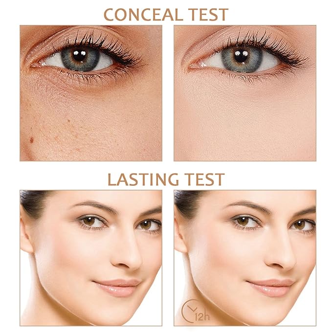 Sulily 2 Pcs BB Cream Full Coverage Foundation,Hydrating Natural Flawless Concealer, Clean Nude Makeup Base,Color Correcting Oil-Free BB Cream(ivory)-Velvo Beauty