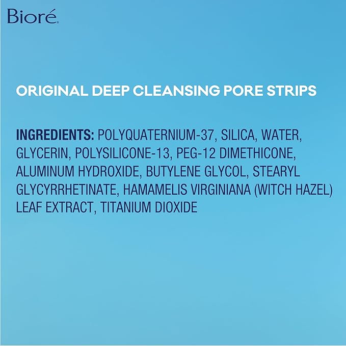 Bioré Original Blackhead Remover Strips, Deep Cleansing Nose Strips With Instant Pore Unclogging, Features C-Bond Technology, Oil-Free, Non-Comedogenic Use, 14 Count-Velvo Beauty