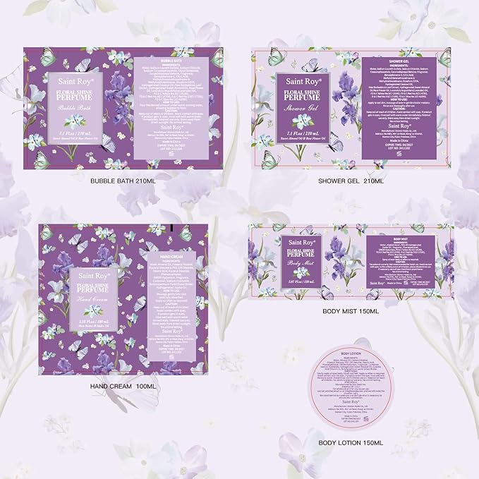 Mother's Day Gifts for Mom Gift Basket for Women, Luxury 11Pcs Floral Perfume Scents Bath and Body Home Spa Gift Kit with Bubble Bath, Body Lotion, Self Care Gifts Basket for Her, Birthday Gifts-Velvo Beauty