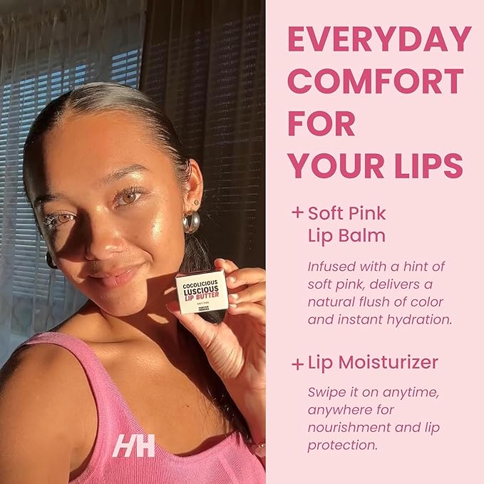 100% Natural Tinted Lip Butter Sleeping Lip Mask Clean Petroleum Free Lip Moisturizer and Conditioner for Dry Lips Intensive Lip Balm and Lip Therapy Skin Care with Mango butter (Light Pink)-Velvo Beauty