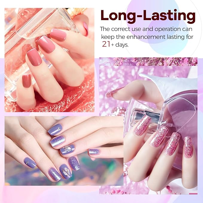 JODSONE 100 PCS Gel Nail Polish Starter Kit with U V Light 95 Colors Macarons Combined with Dark Colors Nail Gel No Wipe Base Coat Top Matte Coat Long Lasting Shine-Velvo Beauty