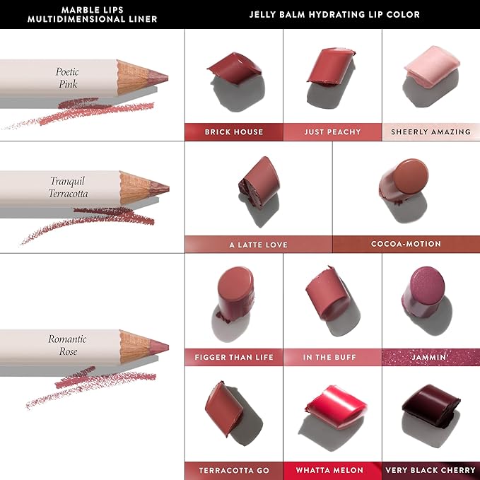 LAURA GELLER NEW YORK Jelly Balm Moisturizing Tinted Lip Balm - Brick House - Hydrating Vitamin E - Semi-Shine Finish-Velvo Beauty