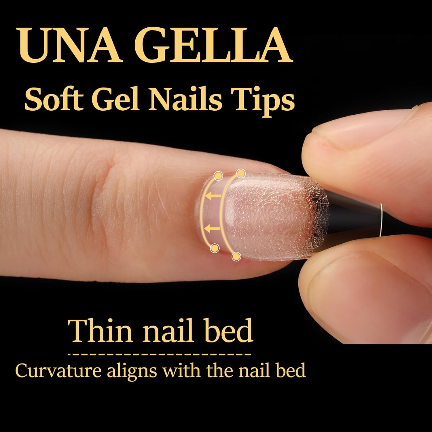 UNA GELLA Short Coffin Nail Tips, 600Pcs Short Coffin Gel Nails Tips Pre Etched 12 Sizes Soft Gel Fake Nails Tips Pre-file Full Cover for Nail Extension Home DIY Salon with Box-Velvo Beauty