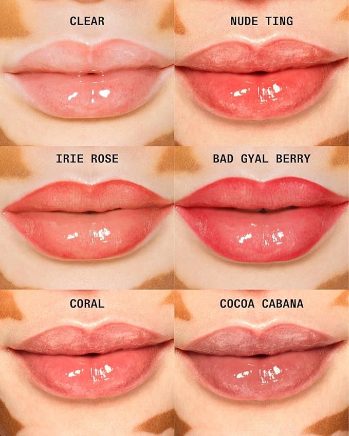 Cay Skin Isle Lip Balm SPF 30 – High Shine, Hydrating + Sheer Lip Gloss in Vanilla Brown Sugar Flavor – Formulated with Natural Ingredients for All Skin Tones – 3-Pack, Bad Gyal Berry-Velvo Beauty