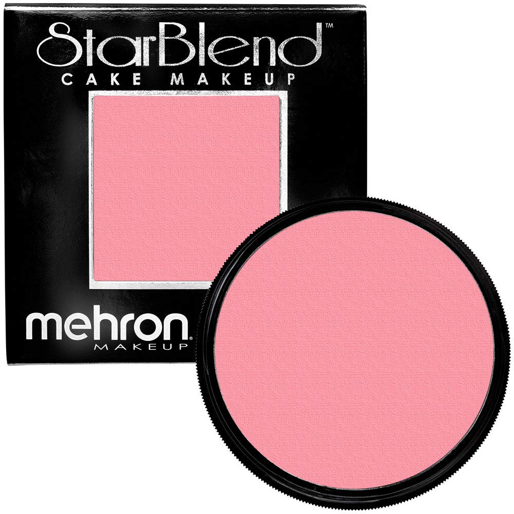 Mehron Makeup StarBlend Cake Makeup | Wet/Dry Pressed Powder | Powder Foundation | Pink Face Paint & Body Paint 2 oz (56g)-Velvo Beauty