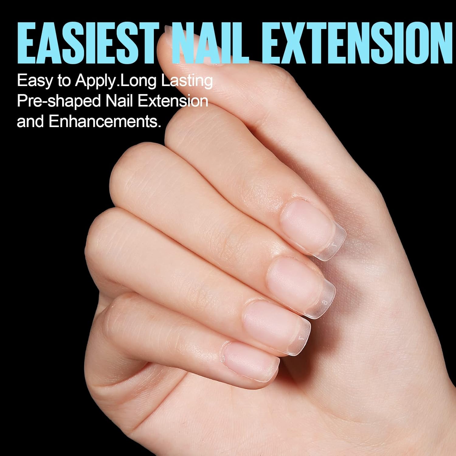 TOMICCA Extra Short Square Nail Tips, 15 Sizes Soft Double-sided Matte Fake Nails for Extensions, 450Pcs Acrylic Pre Shaped Gel Nail Tips for Home DIY Art Women Girls-Velvo Beauty