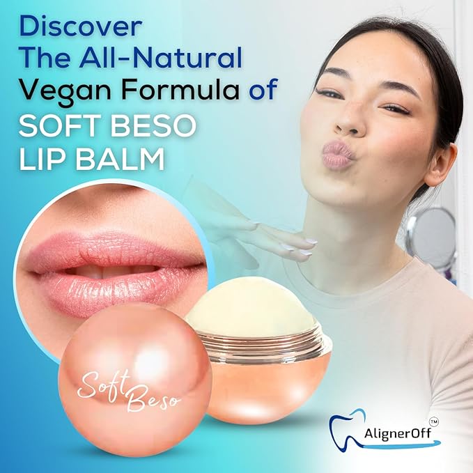 SoftBeso Lip Balm (Rose Gold-Vanilla) Flavored Lip Care | Lip Balm for Beautiful, Soft Lips | For Dry and Chapped Lips| Vegan| Clean ingredients-Velvo Beauty