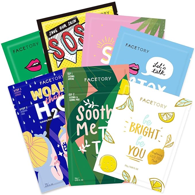 FACETORY Deluxe Self-Care Mask Bundle with 3 Nourishing Hair Masks, 7 Hydrating Face Sheet Masks, and 3 Softening Body Masks for Dry, Cracked Skin-Velvo Beauty