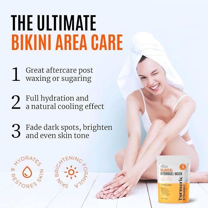 Divine Derriere Vajacial Hydrogel Mask - Premium Modeling Mask with Turmeric & Vitamin C - Deeply Purifying & Super Hydrating Facial and Vajacial Mask, Peel-Off Mask, Hydro jelly Mask Powder Kit-Velvo Beauty