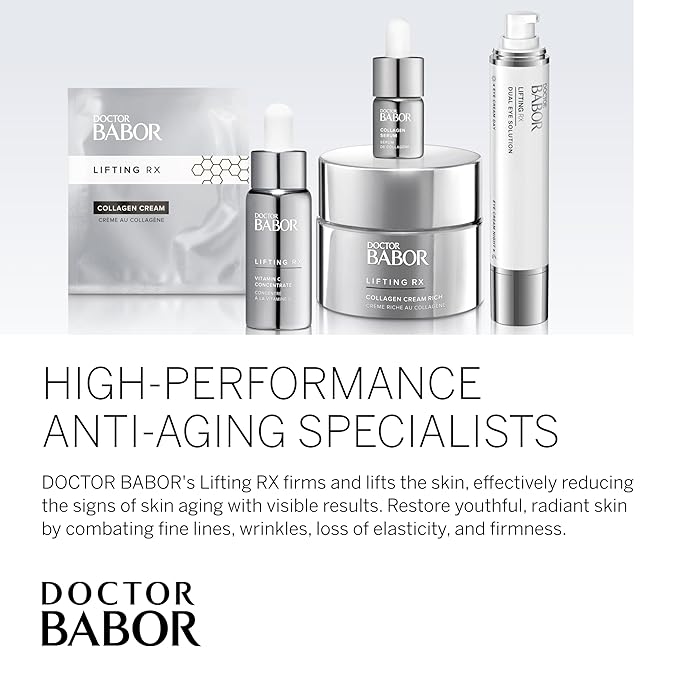 DOCTOR BABOR Lifting RX Comfort Vitamin C Serum, Infused with Hyaluronic Acid to Hydrate & Plump, Even Skin Tone, Reduces Fine Lines & Wrinkles, 20 ml-Velvo Beauty