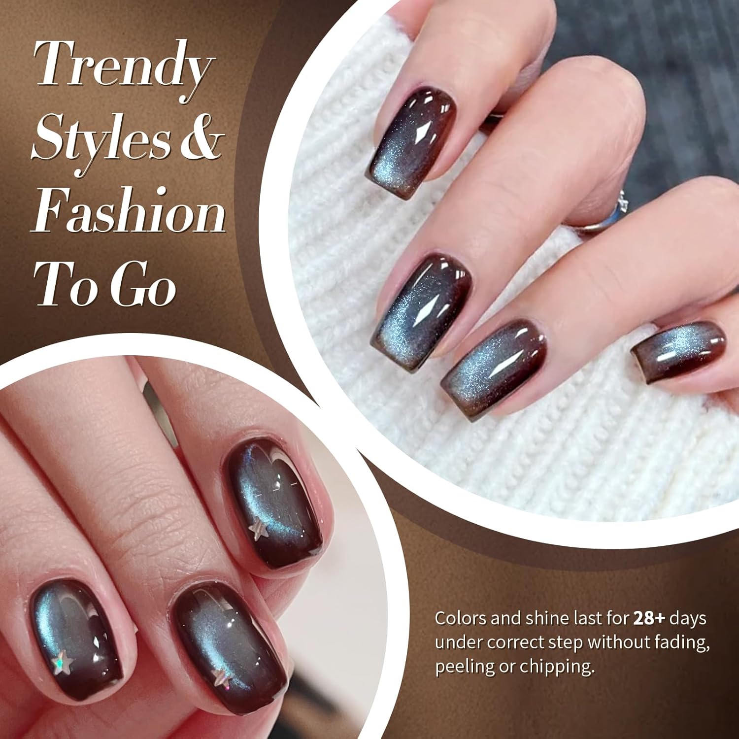 BORN PRETTY Cat Magnetic Eye Gel Nail Polish, Mint Chocolate Blue Glitter Cat Magnetic Gel Nail Polish Magnetic Nail Polish for Nail Art Manicure Salon DIY at Home 15ML-Velvo Beauty