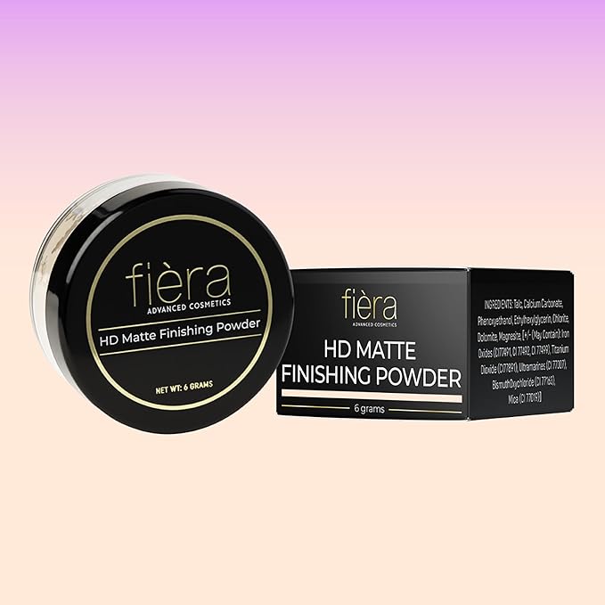 Fièra HD Matte Finishing Powder - Perfect Final Touch, Absorbs Excess Oil, Smooth & Velvety Matte Finish - Blurs Imperfections, Long-Lasting Full Coverage for Flawless Skin - 0.2 OZ-Velvo Beauty